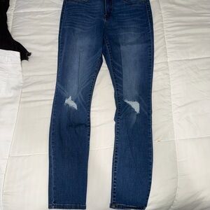 Classic Blue Distressed Women's Jeans
